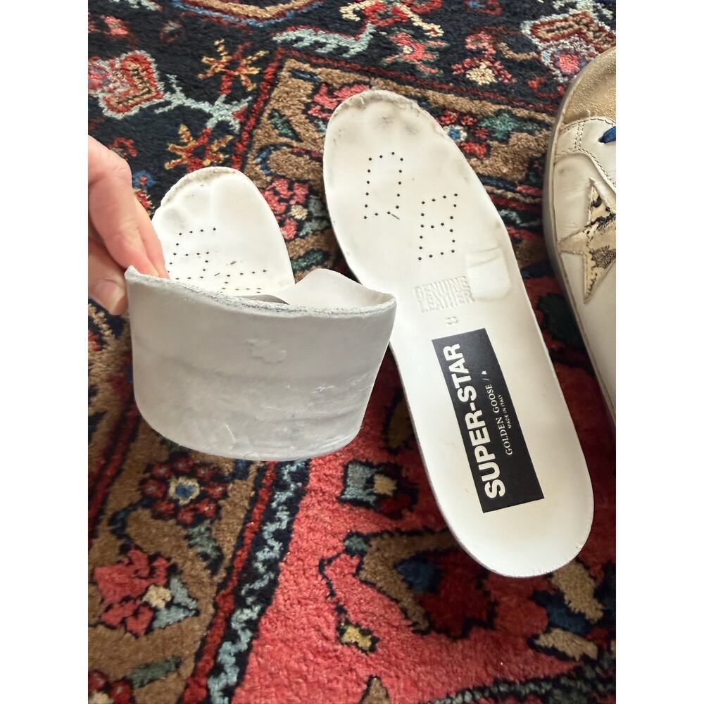 Golden Goose Superstar Athletic Skateboard 38 Womens 7.5 Blue gray sneakers - Picture 9 of 9